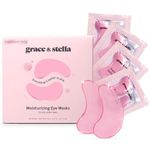 Award Winning Under Eye Mask - Reduce Dark Circles, Puffy Eyes, Undereye Bags, Wrinkles - Gel Under Eye Patches, Vegan Cruelty-Free Self Care by grace and stella (48 Pairs, Pink)