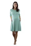 Baby Be Mine Delivery/Labor/Nursing Nightgown Women's Maternity Hospital Gown/Sleepwear for Breastfeeding, Sage, Large-X-Large