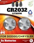 Key Fob Battery for Jeep Dodge CR2032 (2 Pack) OEM Remote Replacement for Jeep Chrysler Town and Country Dodge Grand Caravan Ram Charger Durango Challenger (M3N5WY783X, GQ4-53T) Check Fitment Guide