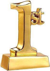 Juvale 1st Place Trophy - Gold Award Trophy for Sports Tournaments, Competitions, Parties, 5.5 x 3.5 x 1.75 Inches