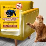 Panther Armor 20-Pack Anti Cat Scratch Deterrent & Training Tape - Protect Couch from Pets - Furniture Protectors - Sticky Tapes