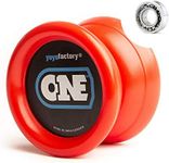 YoyoFactory ONE Yo-Yo - Orange (Modern Spinning yoyo, Beginner to pro, 2 Different Level Ball-Bearings Included, Comes with String)