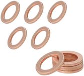 Suvnie 10 PCS Oil Drain Plug Gasket, 14mm Copper Oil Drain Plug Washer Gaskets Seals Replacement, Crush Washer Oil Drain Plug for OEM PN Part 007603-014106, Car Accessories