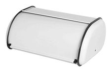 Home Basics Classic Stainless Steel Bread Box, White