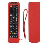 Protective Silicone Remote Case for Samsung Smart TV AA59-00741A AA59-00786A BN59-01175N BN59-01315B BN59-01199F Remote Control, Shockproof, Washable, Skin-Friendly Remote Cover with Loop (Red)