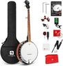 Vangoa Banjo 5 String Full Size Banjos Set with Resonator, Remo Head, Beginner Banjo Kit with Closed Back, Premium Accessories for Adults, Teenager