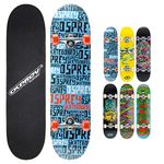 Osprey | Complete Skateboard 31 x 8-inch, Double Kick 9 Ply Chinese Maple Deck for Kids, Teens Adult and Beginners, Repeat, Multiple Designs