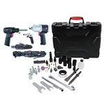 EXELAIR by Milton 50-PC Light-Weight Composite Automotive Air Tools with High Torque Impact Wrench, Ratchet, Die Grinder, Air Hammer & Blow Gun