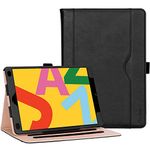 ProCase for iPad 10.2 Inch Case 2021 9th / 2020 8th / 2019 7th Generation Case, Leather Vintage Stand Folio Cover Protective Case for 10.2" iPad 9th Gen / 8th Gen / 7th Gen -Black