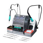 SUGON T3602 Professional Soldering Station 2 Sec Rapid Heat Up, with 6 Soldering Iron Tip, 110V Soldering Iron Station with Temperature Adjustment 212-842°F,Solder Iron Replacement Rack etc