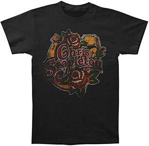 Chris Stapleton Men's Horseshoe Roses T-Shirt Large Black