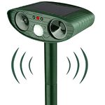 Ultrasonic Cat Repellent, Cat Deterrents Solar Mole Repellent, Outdoor Waterproof Ultrasonic Animal Repeller with Motion Sensor for Farm Garden Yard Dogs Cats Birds Squirrels Deterrent