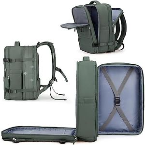 coowoz Large Travel Backpack Women, Carry On Backpack,Hiking Waterproof Outdoor Sports Rucksack Casual Daypack School Bag, Olive Green