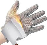 Schwer ProGuard-X Highest Level Cut Resistant Stainless Steel Metal Mesh Chainmail Glove PM5201 Butcher Glove for Meat Cutting Food Processing Knife Sharpening Oyster Shucking Kitchen Fish Fillet, XS