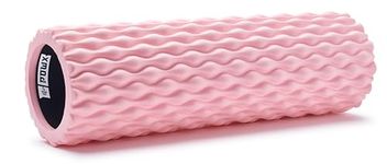 Textured Foam Rollers for Muscle Massage – High-Density Back Foam Roller for Back Pain Relief & Muscle Recovery in Legs & Arms – Hollow Foam Roller for Muscle Exercises by PowX, 5.5x17.7 in. (Pink)