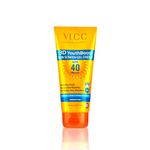 VLCC 3D Youth Boost SPF 40 +++ Sunscreen Gel Crème - 100g | UVA & UVB Protection | Broad Spectrum Sunscreen for Skin Elasticity, Firmness & Reduced Skin Pigmentation.