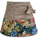 MILCIL Garden Apron for Woman Gardening Florist Apron Half Apron Harvesting Apron Floral Gathering Apron with Pocket, Blue, standard