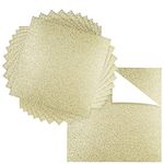 Ground Up Creations Premium 20 Sheets Glitter Cardstock 12" x 12" - Use For Scrapbooking - Holidays - Weddings - Birthdays - Parties - 300GSM For Paper Cutting Bending Or Shaping (Gold, 20 Pack)