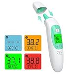 Infrared Digital Ear and Forehead Thermometer, KKmier Non Contact Medical Temperature Thermometer for Adults Children Baby and Object Surface High Temperature Alarm CE