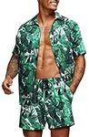COOFANDY Men's Hawaiian Shirts Matc