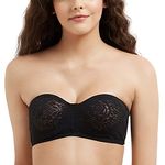 Wacoal Women Lace Non Padded Wired Regular Bra (854205-BK-32DD_Black_32DD)