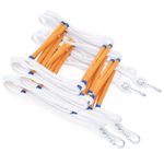 Emergency Fire Escape Ladder 15M Flame Resistant Safety Extension Rope Ladder with 2 Hooks, 3-7 Story Homes Reusable Compact & Portable External Ladder (15M / 49.2FT)