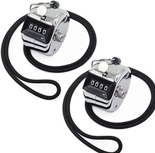 Amble 2 Pack Tally Clicker Counter, Metal Case Mechanical Clicker Digital Handheld Tally Counter with Nylon Lanyard