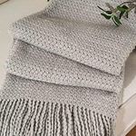 BATTILO HOME Knit Tassel Throw Blan