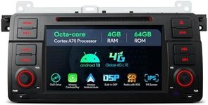 XTRONS Octa-Core Car Stereo BMW X5 E46 M3 Rover MG, 7 inch Android Car Radio DVD Player 4GB RAM 64GB ROM Built-in 4G LTE Bluetooth Car Play DSP GPS Navigation Support AHD Camear DVR TPMS DAB+