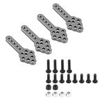 RC Car Shock Absorber Mount, 4 Pcs/Set Shock Absorber Damper Mount Plate Adjustable Height for 1/10 Crawler Car Accessory Parts(Titanium Color)