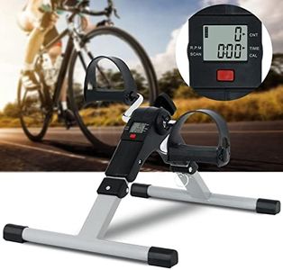 ADVWIN Mini Exercise Bike, Portable Pedal Exercise Machine, Folding Under Desk Bike with LCD Display and Adjustable Resistance for Arm and Leg Exercise