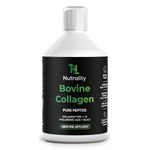 Nutrality Bovine Collagen Sugar Free Liquid | Peptides, Hyaluronic Acid, Silica, Biotin, 10000mg Type 1 | Fruit Juice Flavour | Healthy Skin, Hair, Nails, Joints, Muscles | 1 Bottle