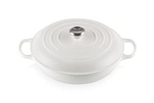 Le Creuset Enameled Cast Iron Signature Braiser, 5 qt, White