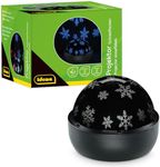 Idena 50146 LED Projector Snowflakes, Lights in Red, Green and Blue, LED Starry Sky Projector with 2 Modes, for Indoor, Battery Operated, Approx. 16.2 x 13 cm
