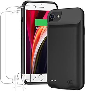 Battery Case for iPhone 6/6s/7/8/SE 2/3nd Gen,10000mAh Portable Charger Case Rechargeable Battery Pack Charging Case Compatible with iPhone SE 2020(2nd Generation)/8/7/6s/6/SE 3nd Gen (4.7 inch)-Black