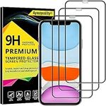 4youquality [3-Pack[Full Coverage] Screen Protector for iPhone XR & iPhone 11, Tempered Glass Film [Impact-Resistant][Anti-Shatter]