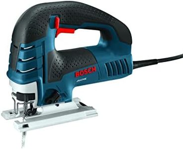 BOSCH Top-Handle Jig Saw 7.0 Amp, 3,100 SPM, 45 Degree Beveled Cuts, Variable-Speed Control, Ergonomic Design, Corded (JS470E)