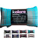 Wheat Bags Microwavable Neck and Shoulder Wrap - Unscented Heat Bags Microwavable for Body Relaxation - Tartan Cotton Fabric & UK Wheat Heat Bags Microwavable Compress by Kalore - Turquoise