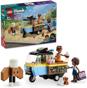 LEGO® Friends Mobile Bakery Food Cart 42606 Toy Playset,Cooking Toy for Kids, Girls and Boys Aged 6 Years and Over, Aliya and Jules Mini-Dolls, Aira Dog Figure