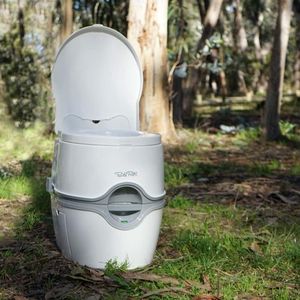 Thetford Porta Potti 565E Electric Portable Toilet, White-Grey