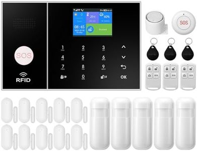 XNY WiFi Home Alarm System, Wireless 2G Burglar Alarm System for Home Security with APP Alert, 24-Piece-Kit (Motion Detector, Door Window Sensor, Remote, Siren), Work with Alexa and Google Assistant