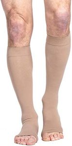 SIGVARIS Men’s & Women’s Essential Cotton 230 Open Toe Calf-High Socks 20-30mmHg