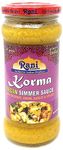Rani Korma Curry Vegan Simmer Sauce (Rich Coconut, Onion, Garlic & Spices) 14oz (400g) Glass Jar ~ Easy to Use | Vegan | No Colors | All Natural | Non-GMO | Gluten Free | Indian Origin