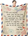 Wisegem Gifts for Girlfriend 60"x50" Blanket - Birthday Gift from Boyfriend - Romantic Gifts for Her - Valentine's Day for Her - Girlfriend Anniversary Present - GF Birthday Graduation Gift Ideas