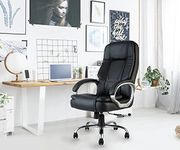 INNOWIN Venture Ergonomic Leatherette Executive High Back Revolving Desk Office Chair (Black)