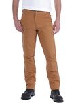 Carhartt Men's Rugged Flex Straight Fit Duck Double-Front Utility Work Pant, Carhartt Brown, 33W / 32L