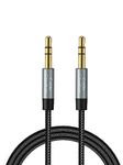 CableCreation 3.5mm Aux Cord 10FT/3m, 3.5 mm Audio Cable Male to Male, Hi-Fi Sound, TRS 1/8 Auxiliary Long Aux Cable for Car, Home Stereos, Speaker, iPod iPad, Headphones, Echo Dot, Beats, Grey