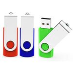 USB Stick, Aiibe 3 Pack 8GB USB Flash Drive Memory Stick Thumb Drive 8GB USB Drives 2.0 with Lanyards (3PCS, Red/Blue/Green)