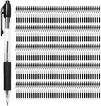 Simply Genius Ballpoint Pens in Bulk - 200 Pack Retractable Comfort Grip & Smooth Writing Medium Point Office Pens for Schools, Notebooks & Journal Writing (Black Ink)