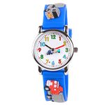 Venhoo Kids Watches 3D Cartoon Waterproof Silicone Children Wrist Watch Child Gifts for 3-10 Little Girls Boys Child-Track, Track, 3D-86003